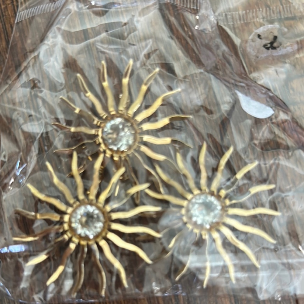 Clip on earring and brooch. Vintage.